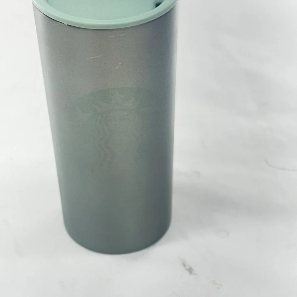 Starbucks Mint Green Siren Plastic Lid 12oz Stainless Steel Tumbler